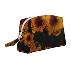 Yellow Flowers Wristlet Pouch Bag (medium)