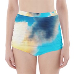 Pale Clouds High-waisted Bikini Bottoms by okhismakingart