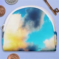 Pale Clouds Horseshoe Style Canvas Pouch