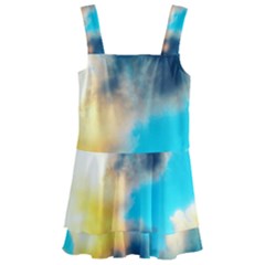 Pale Clouds Kids  Layered Skirt Swimsuit