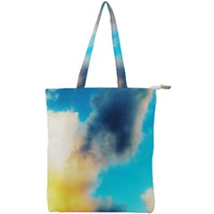 Pale Clouds Double Zip Up Tote Bag