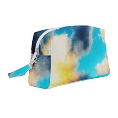 Pale Clouds Wristlet Pouch Bag (medium)