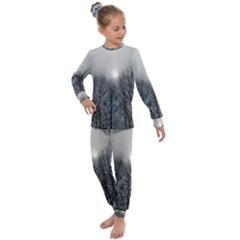 Foggy Forest Kids  Long Sleeve Set  by okhismakingart