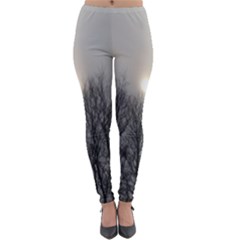 Foggy Forest Lightweight Velour Leggings by okhismakingart