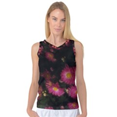 Purple Flowers With Yellow Centers Women s Basketball Tank Top by okhismakingart