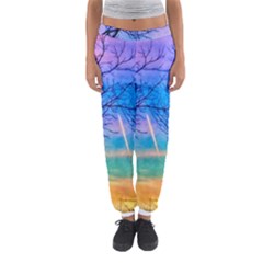 Pastel Plane Take-off Women s Jogger Sweatpants by okhismakingart