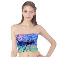 Pastel Plane Take-off Tube Top by okhismakingart