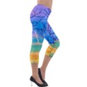 Pastel Plane Take-Off Lightweight Velour Capri Leggings  View4