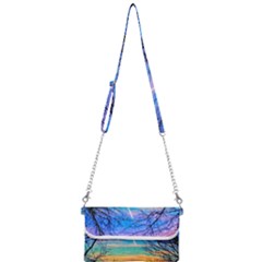 Pastel Plane Take-off Mini Crossbody Handbag