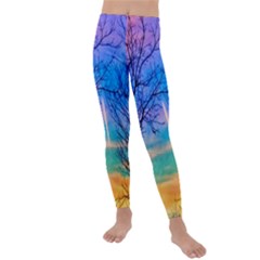 Pastel Plane Take-off Kids  Lightweight Velour Leggings