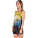 Yellow and Blue Forest Bodycon Dress View2