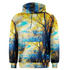 Yellow And Blue Forest Men s Pullover Hoodie by okhismakingart