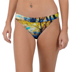 Yellow And Blue Forest Band Bikini Bottom by okhismakingart