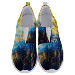 Yellow And Blue Forest No Lace Lightweight Shoes by okhismakingart