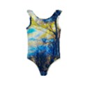 Yellow and Blue Forest Kids  Frill Swimsuit View1