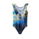 Yellow and Blue Forest Kids  Frill Swimsuit View2