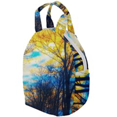 Yellow And Blue Forest Travel Backpacks by okhismakingart