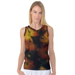 Red Striped Flowers Women s Basketball Tank Top by okhismakingart