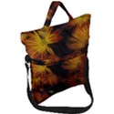 Red Striped Flowers Fold Over Handle Tote Bag View1