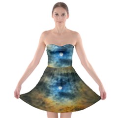 Rainbow Sun Strapless Bra Top Dress by okhismakingart