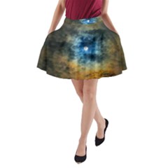 Rainbow Sun A-line Pocket Skirt by okhismakingart