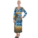 Rainbow Sun Velvet Maxi Wrap Dress View1