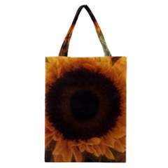 Single Sunflower Classic Tote Bag by okhismakingart