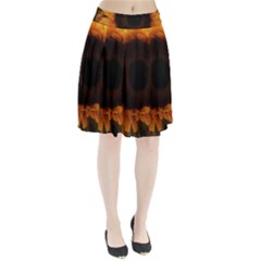 Single Sunflower Pleated Skirt by okhismakingart