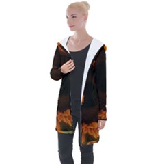 Single Sunflower Longline Hooded Cardigan by okhismakingart