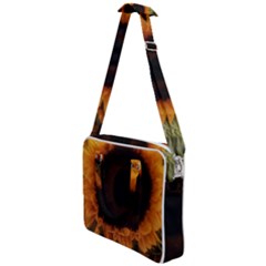 Single Sunflower Cross Body Office Bag by okhismakingart