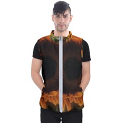 Single Sunflower Men s Puffer Vest by okhismakingart