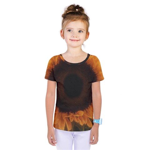 Single Sunflower Kids  One Piece Tee by okhismakingart