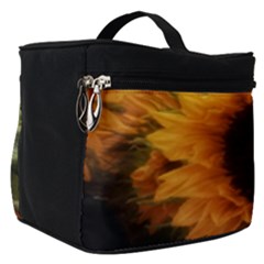 Single Sunflower Make Up Travel Bag (small) by okhismakingart