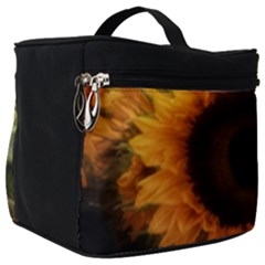 Single Sunflower Make Up Travel Bag (big) by okhismakingart