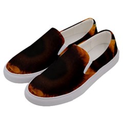 Single Sunflower Men s Canvas Slip Ons by okhismakingart