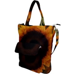 Single Sunflower Shoulder Tote Bag by okhismakingart