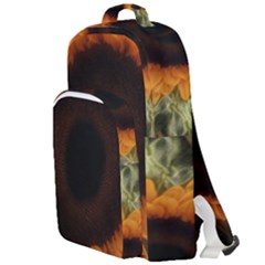 Single Sunflower Double Compartment Backpack by okhismakingart