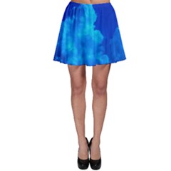 Deep Blue Clouds Skater Skirt by okhismakingart