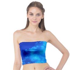 Deep Blue Clouds Tube Top by okhismakingart