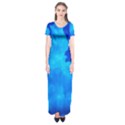 Deep Blue Clouds Short Sleeve Maxi Dress View1