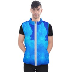 Deep Blue Clouds Men s Puffer Vest by okhismakingart