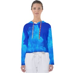 Deep Blue Clouds Women s Slouchy Sweat