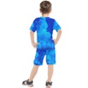 Deep Blue Clouds Kids  Tee and Shorts Set View2