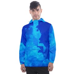 Deep Blue Clouds Men s Front Pocket Pullover Windbreaker