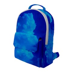 Deep Blue Clouds Flap Pocket Backpack (large)