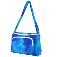 Deep Blue Clouds Front Pocket Crossbody Bag by okhismakingart