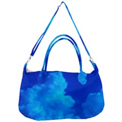 Deep Blue Clouds Removal Strap Handbag