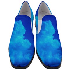 Deep Blue Clouds Slip On Heel Loafers