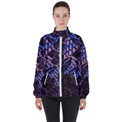 Sky And Curtains Women s High Neck Windbreaker