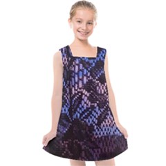 Sky And Curtains Kids  Cross Back Dress